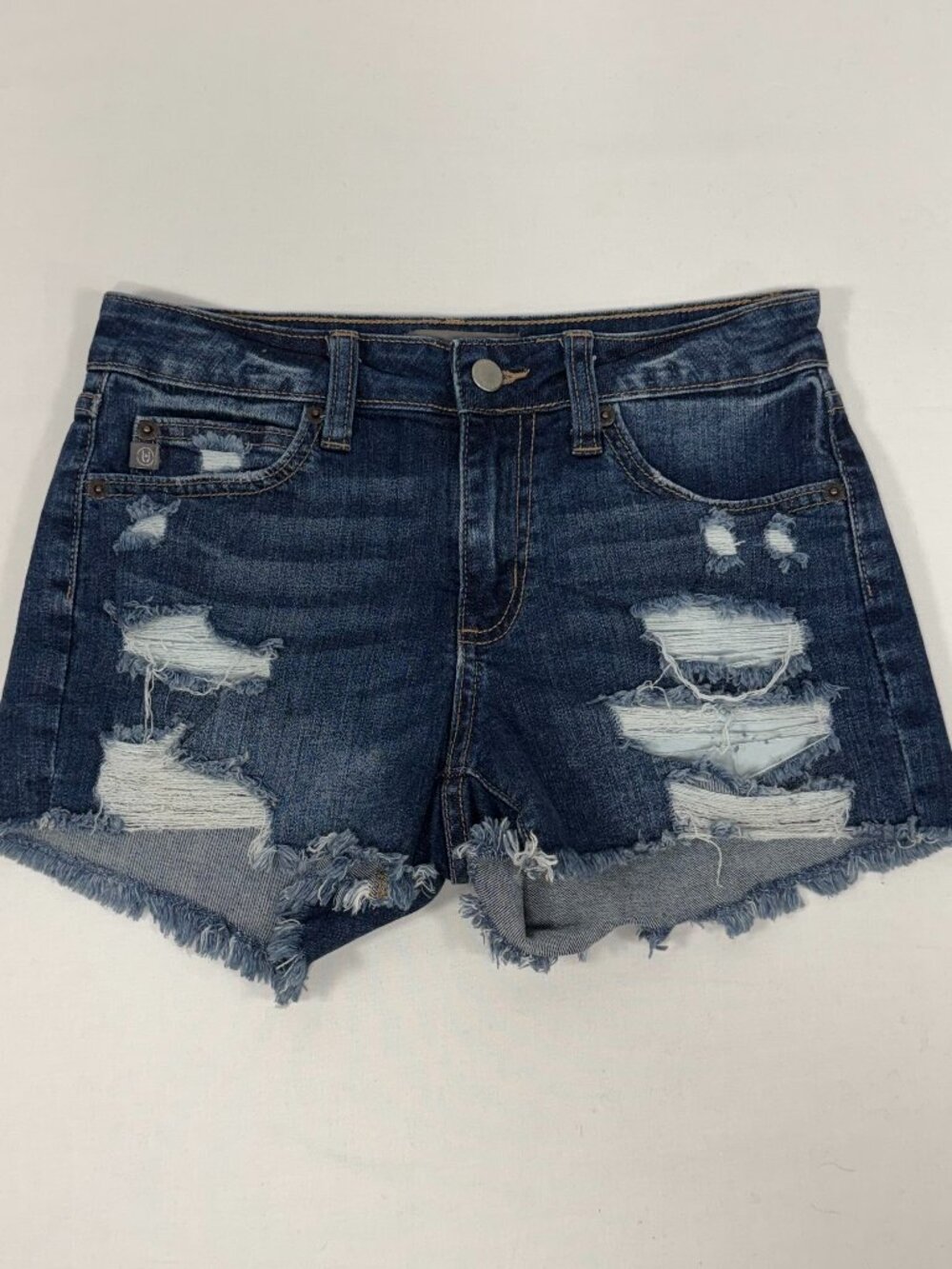 Distressed Cutoff Just USA Dark Wash Denim Jean Shorts Size XS